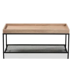 Coffee Tables-Kirkland's Home Wood Raised Edge Coffee Table Brown