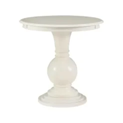 Accent & End Tables-Kirkland's Home Wood Round Base Side Table White