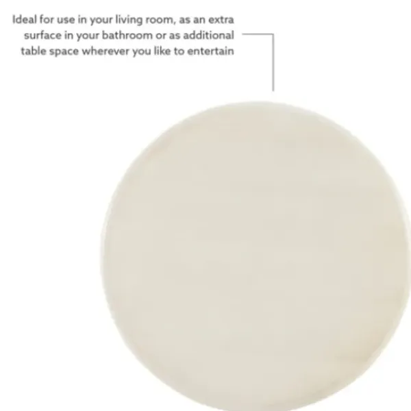 Accent & End Tables-Kirkland's Home Wood Round Base Side Table White