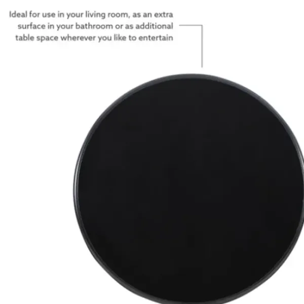 Accent & End Tables-Kirkland's Home Wood Round Base Side Table Black