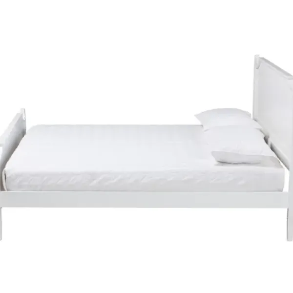 Beds & Headboards-Kirkland's Home Wood Scalloped Queen Bed Frame White