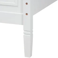 Beds & Headboards-Kirkland's Home Wood Scalloped Queen Bed Frame White