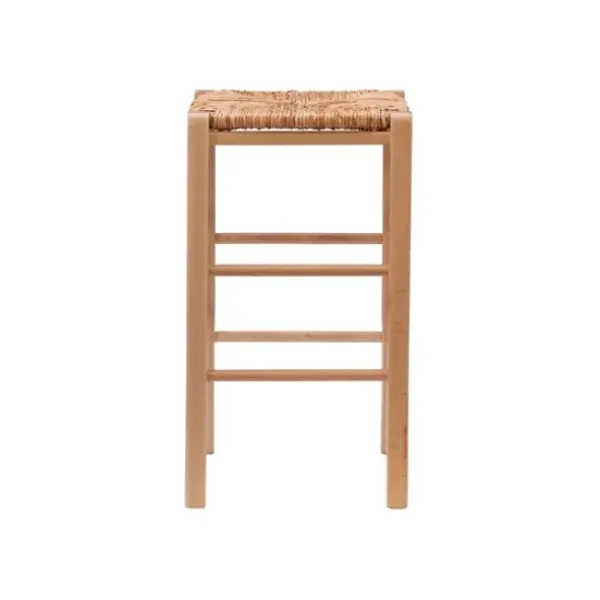 Bar Stools & Counter Height Stools-Kirkland's Home Wood Seagrass Backless 2-Pc. Counter Stool Set Tan