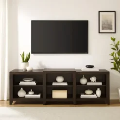 Tv Stands & Media Consoles-Kirkland's Home Wood 6-Shelf Media Cabinet Brown