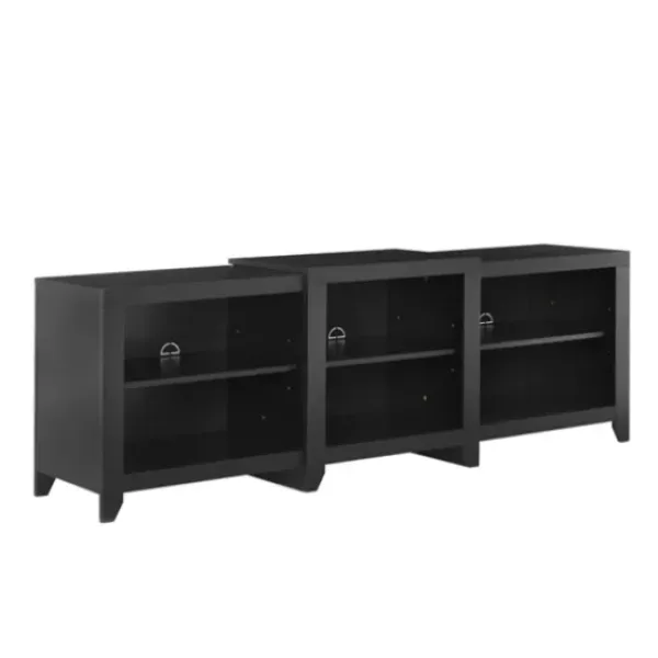 Tv Stands & Media Consoles-Kirkland's Home Wood 6-Shelf Media Cabinet Black