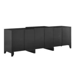 Tv Stands & Media Consoles-Kirkland's Home Wood 6-Shelf Media Cabinet Black