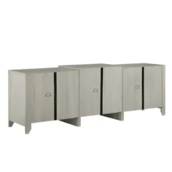 Tv Stands & Media Consoles-Kirkland's Home Wood 6-Shelf Media Cabinet White