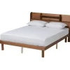 Beds & Headboards-Kirkland's Home Wood Shelves Queen Platform Bed Brown