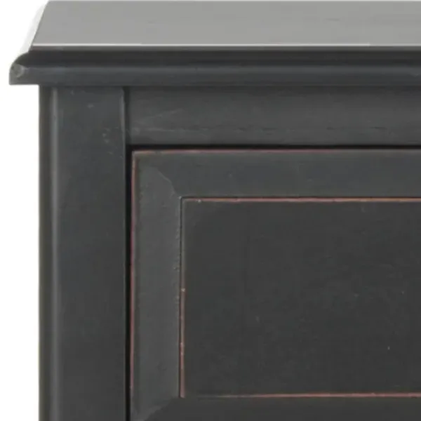 Accent & End Tables-Kirkland's Home Wood Side Table With Baskets Black