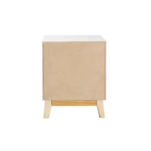 Nightstands-Kirkland's Home Wood Single Drawer Footed Nightstand White