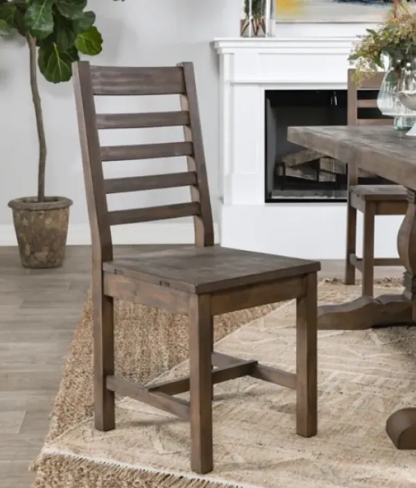 Dining Chairs-Kirkland's Home Wood Slatted Back Dining Chair Brown