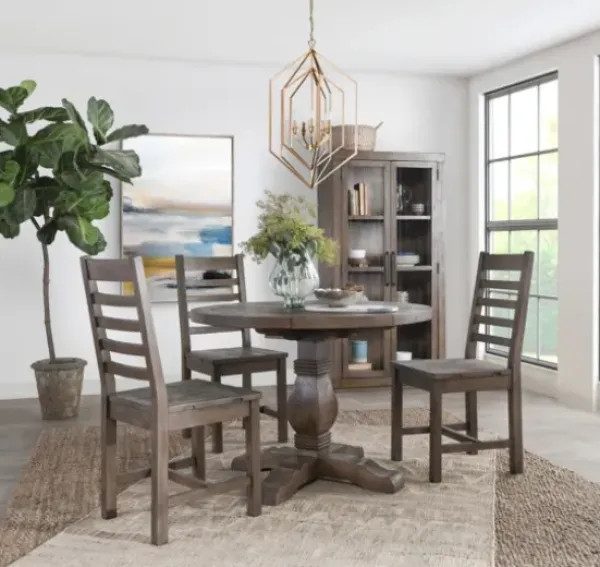 Dining Chairs-Kirkland's Home Wood Slatted Back Dining Chair Brown