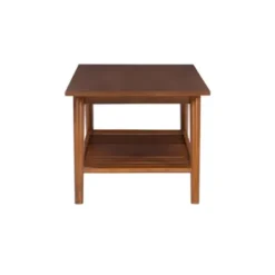 Coffee Tables-Kirkland's Home Wood Slatted Bottom Shelf Coffee Table Brown