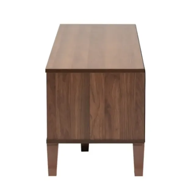 Tv Stands & Media Consoles-Kirkland's Home Wood Slatted Midcentury Tv Stand Brown
