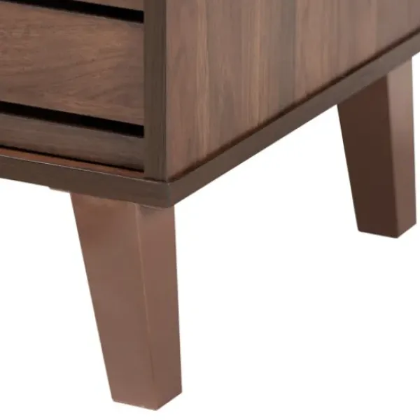 Tv Stands & Media Consoles-Kirkland's Home Wood Slatted Midcentury Tv Stand Brown