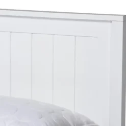 Beds & Headboards-Kirkland's Home Wood Slatted Queen Bed Frame White