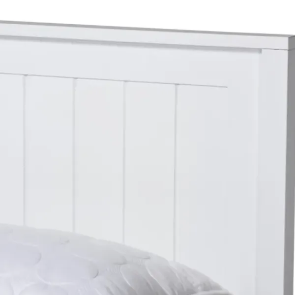 Beds & Headboards-Kirkland's Home Wood Slatted Queen Bed Frame White