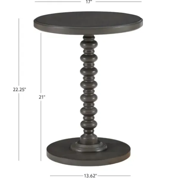 Accent & End Tables-Kirkland's Home Wood Spindle Side Table Gray