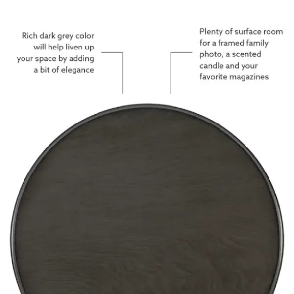 Accent & End Tables-Kirkland's Home Wood Spindle Side Table Gray