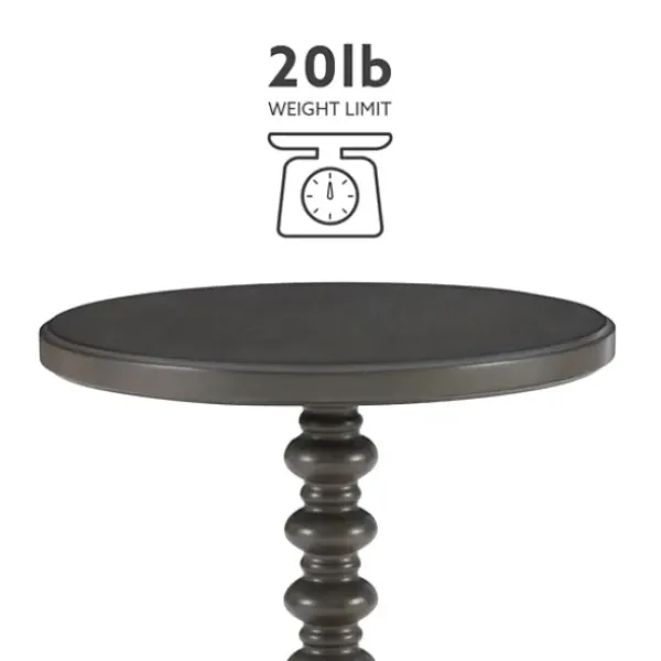 Accent & End Tables-Kirkland's Home Wood Spindle Side Table Gray