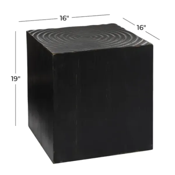 Accent & End Tables-Kirkland's Home Wood Square Accent Table Black