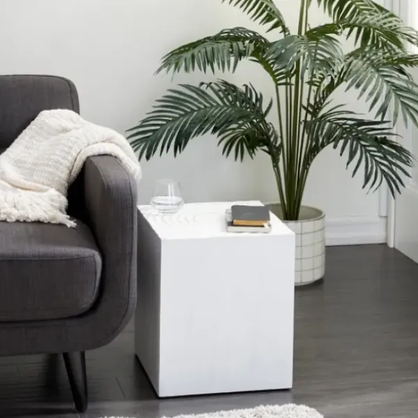 Accent & End Tables-Kirkland's Home Wood Square Frame Accent Table White