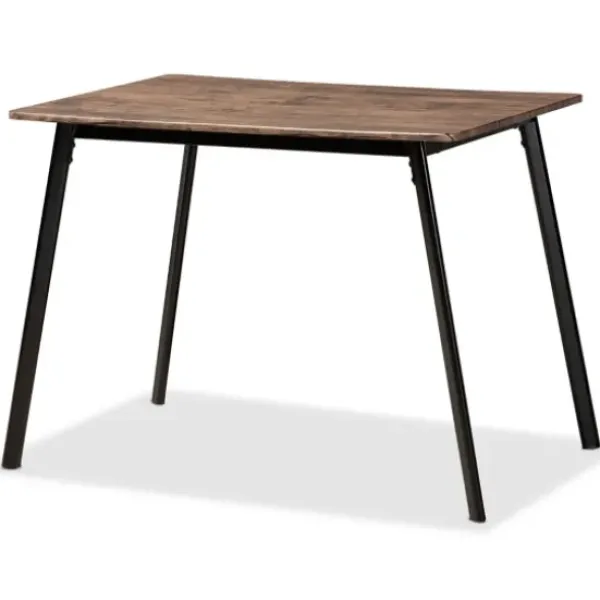 Dining Tables-Kirkland's Home Wood Table And Leather Chairs 5-Pc. Dining Set Brown/Black