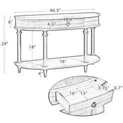 Console Tables-Kirkland's Home Wood 2-Tier Classic Console Table Brown