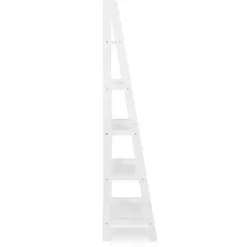 Bookshelves-Kirkland's Home Wood 5-Tier Ladder Bookshelf White