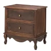 Nightstands-Kirkland's Home Wood Traditional 2-Drawer Nightstand Brown