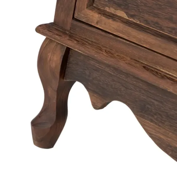 Nightstands-Kirkland's Home Wood Traditional 2-Drawer Nightstand Brown