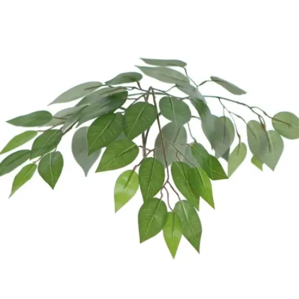 Trees & Topiaries-Kirkland's Home Wood Trunk Ficus Bush In Rattan Basket