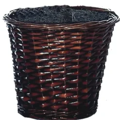 Trees & Topiaries-Kirkland's Home Wood Trunk Ficus Bush In Rattan Basket