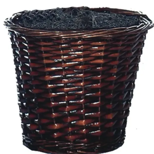 Trees & Topiaries-Kirkland's Home Wood Trunk Ficus Bush In Rattan Basket