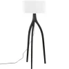 Floor Lamps-Kirkland's Home Wood Wishbone Floor Lamp Black