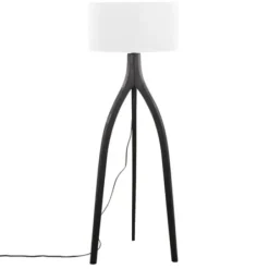 Floor Lamps-Kirkland's Home Wood Wishbone Floor Lamp Black