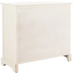 Cabinets & Sideboards-Kirkland's Home Wood Woven Baskets Cabinet White