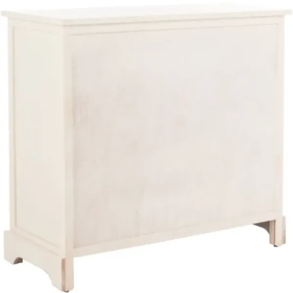 Cabinets & Sideboards-Kirkland's Home Wood Woven Baskets Cabinet White