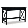 Office Furniture-Kirkland's Home Wood X-Sides Desk Black
