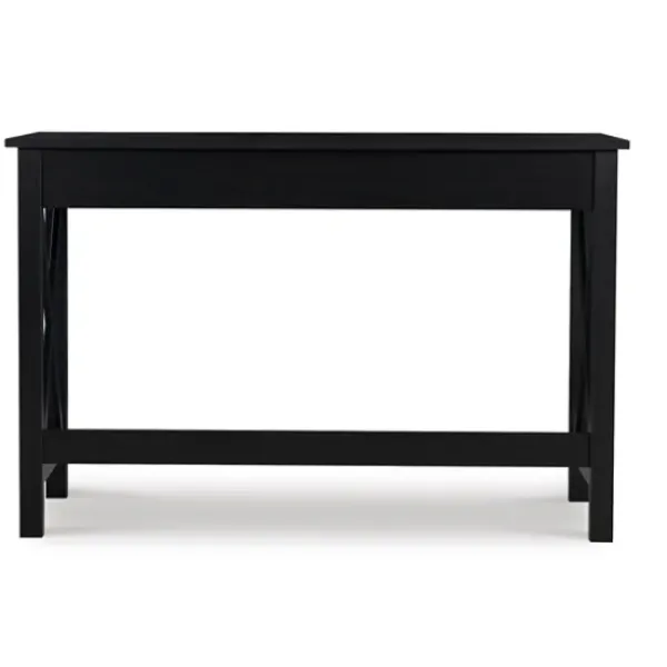 Office Furniture-Kirkland's Home Wood X-Sides Desk Black