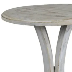Accent & End Tables-Kirkland's Home Wooden Arched Base Round Top Accent Table White