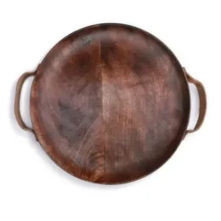 Decorative Trays-Kirkland's Home Wooden Autumn Leaves Gather Serving Tray Tan