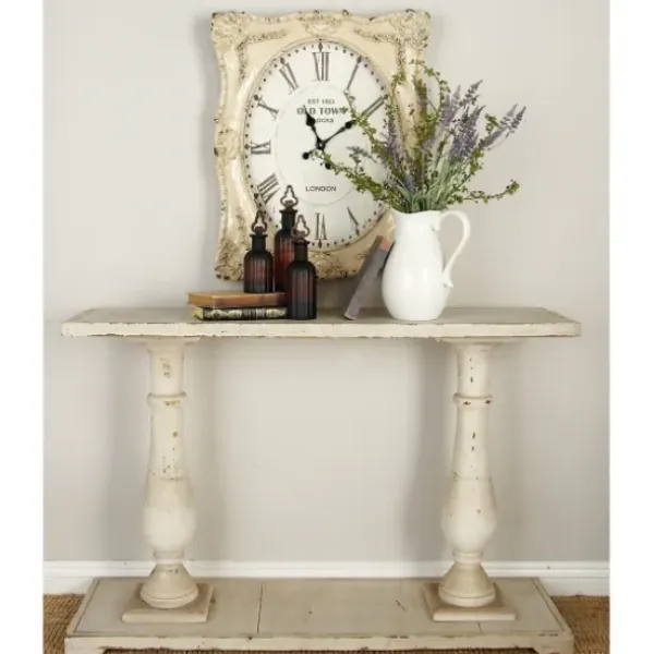 Console Tables-Kirkland's Home Wooden Baluster Leg Console Table White