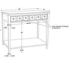 Console Tables-Kirkland's Home Wooden Console Table With Double Drawers Gray