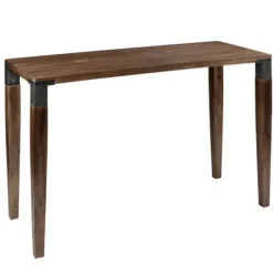 Dining Tables-Kirkland's Home Wooden Frazier Counter Table Brown