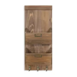 Wall Storage-Kirkland's Home Wooden Letter Holder With Hooks Wall Organizer