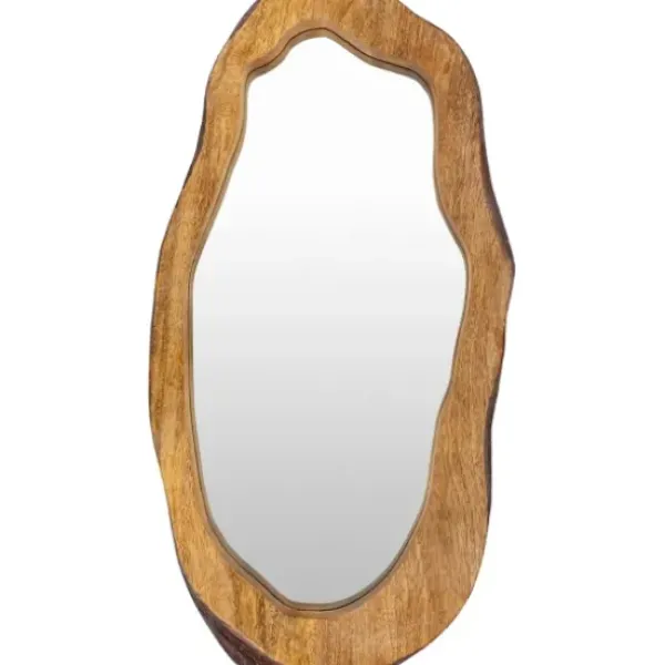 Decorative Mirrors-Kirkland's Home Wooden Live Edge Framed Wall Mirror