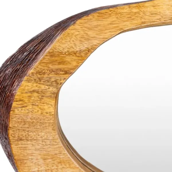 Decorative Mirrors-Kirkland's Home Wooden Live Edge Framed Wall Mirror