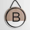 Monogram Wall Decor-Kirkland's Home Wooden Neutral Beaded Monogram B Plaque Tan/Black/White