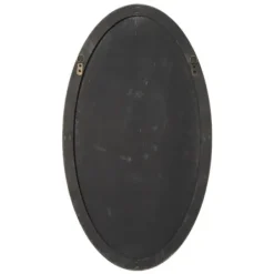 Decorative Mirrors-Kirkland's Home Wooden Oval Frame Wall Mirror Black